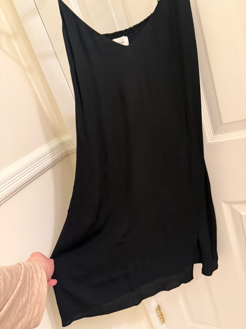 Aritzia Wilfred Black Mini Slip Dress